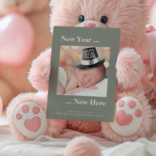Nouvel An Ici Photo Sage Faire-part de naissance