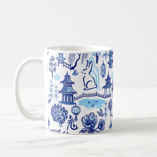 Nouvel an lunaire Rabbit Chinoiserie Mug (Gauche)