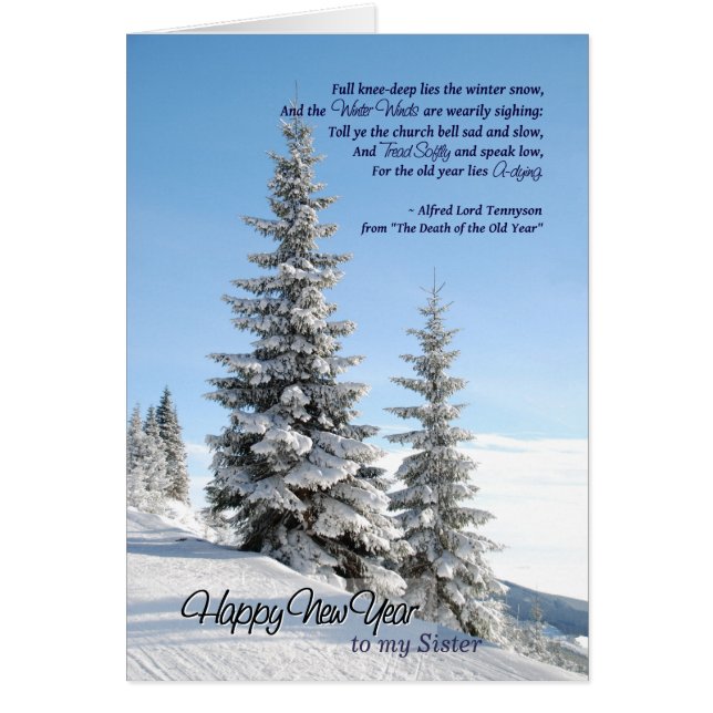 Nouvel an neige sur les conifères pour Soeur Tenny (Devant)