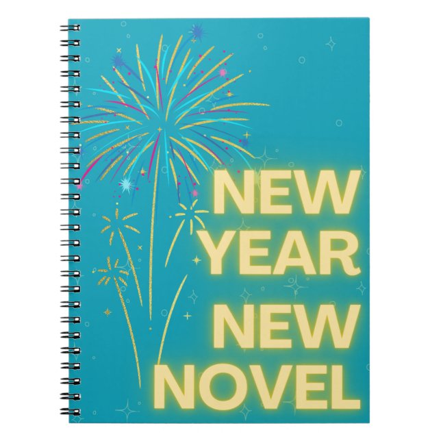 Nouvel an Nouveau Carnet d'écriture de feux d'arti (Devant)