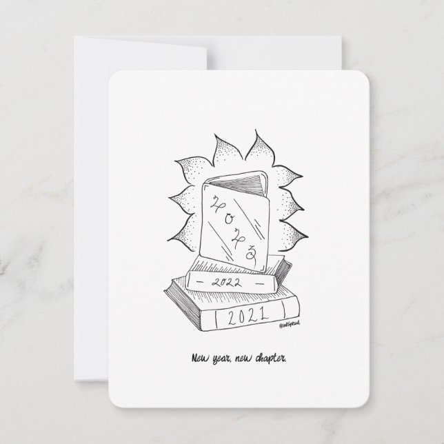 Nouvel An, Nouveau Chapitre : 2023 - Carte Plat (Devant)