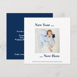 Nouvel An Nouveau Ici Photo Bébé Garçon Naissance 