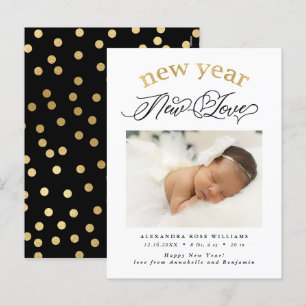 Nouvel An Nouvel Amour Naissance Photo Faire-part