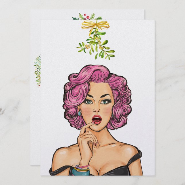 Nouvel An ou invitation de Noël (Devant / Derrière)