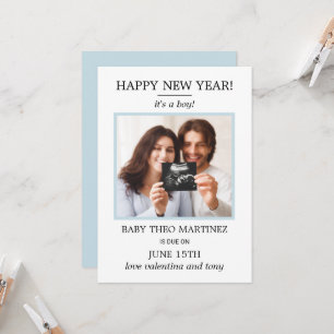 Nouvel an Photo Faire-part de grossesse