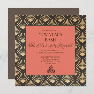 Nouvel An Sove Party Invitation Gatsby Vintage Dec