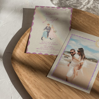 Nouvel Art Dessiné Invitation De Mariage Vintage A
