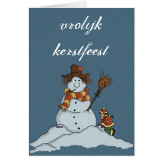 Nouvel homme de neige carte de Noël neige nl