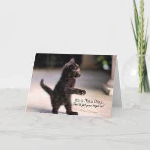 Nouvel jour : Carte de voeux Drôle Kitten