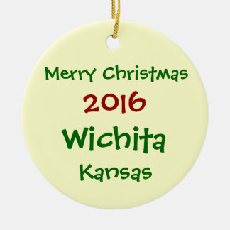 NOUVEL ORNEMENT 2016 DE JOYEUX NOËL DE WICHITA LE