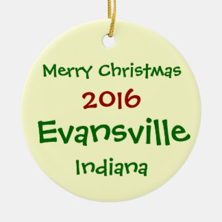 NOUVEL ORNEMENT 2016 DE NOËL D'EVANSVILLE INDIANA