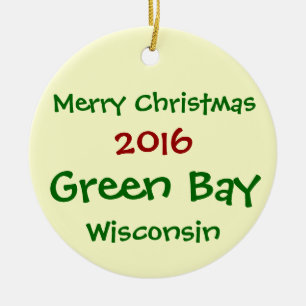NOUVEL ORNEMENT 2016 DE NOËL DU WISCONSIN DE GREEN