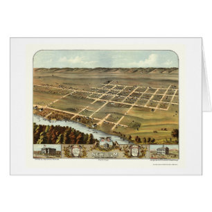 Nouvel Ulm, carte panoramique de manganèse - 1870