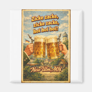 Nouvel Ulm MN Bière Allemande Oktoberfest Aimant