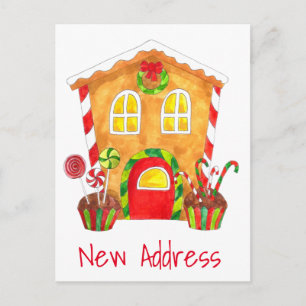 Nouvelle adresse Carte postale Maison en pain d'ép