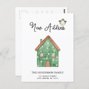 Nouvelle adresse Cute Home Moving Faire-part Carte
