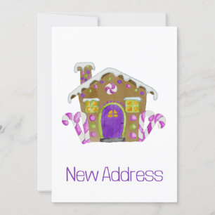 Nouvelle adresse Gingerbread House Invitation
