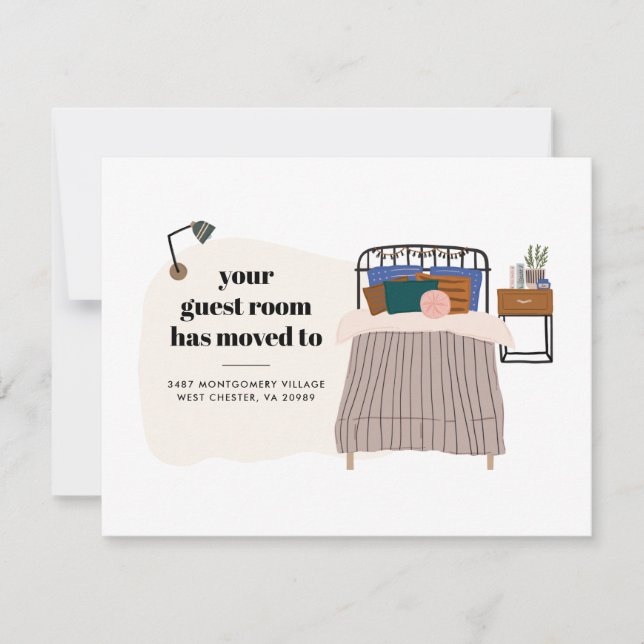 Nouvelle adresse Guest Room Moving Faire-part (Devant)