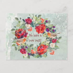 nouvelle adresse hivernal noël robin carte postale