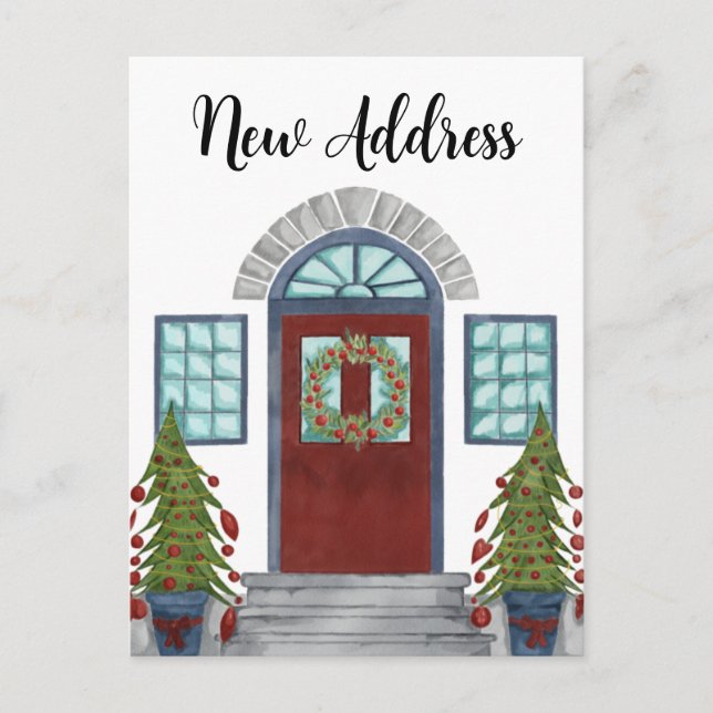 Nouvelle adresse Maison de Noël Carte postale (Devant)
