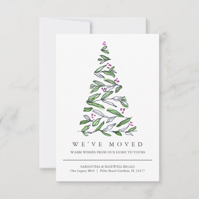 Nouvelle adresse Moving Faire-part Noël (Devant)