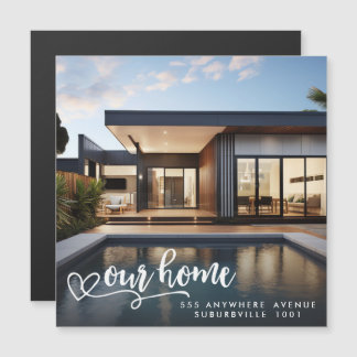 Nouvelle adresse Moving House Home Photo Magnet