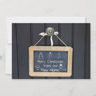 Nouvelle adresse Tableau noir - Carte de Noël