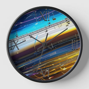 Nouvelle Âge Musique Notation Mur Horloge 10 pouce