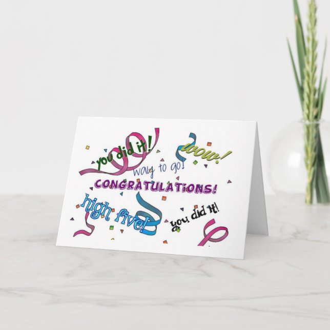 **NOUVELLE AVENTURE** **FÉLICITATIONS** Carte (Devant)