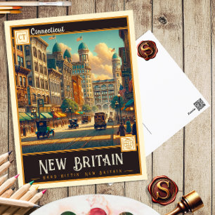 Nouvelle-Bretagne, Connecticut Carte postale Vin