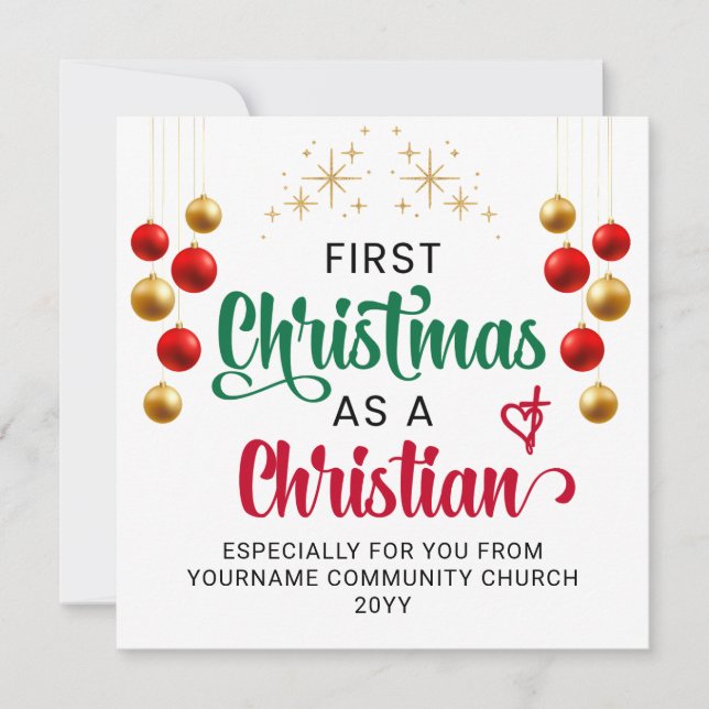 NOUVELLE CARTE CHRÉTIENNE DE NOËL (Devant)