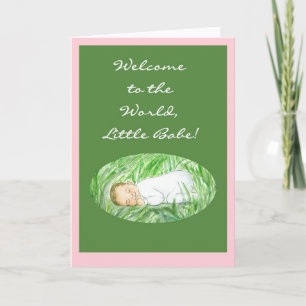 Nouvelle carte d'accueil pour bébé fille