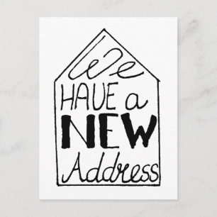 Nouvelle carte d'adresse de Handlettering