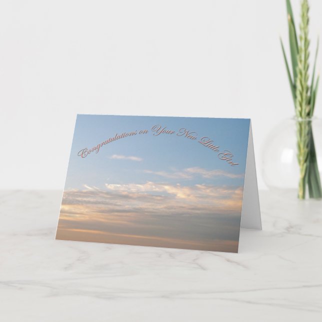 Nouvelle carte de bébé de lever de soleil (Devant)