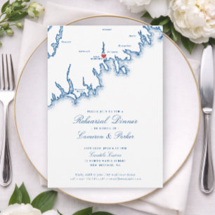 Nouvelle carte de Bedford MA Dîner de répétition d