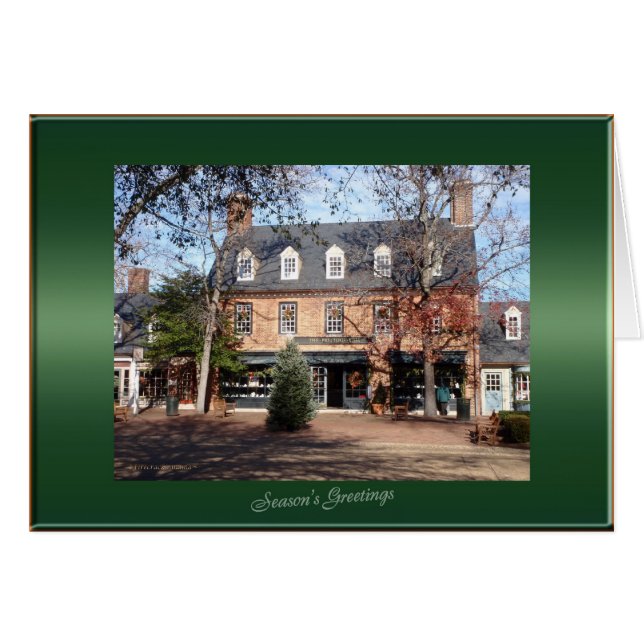 Nouvelle carte de Bonnes Fêtes de Williamsburg (Devant horizontal)