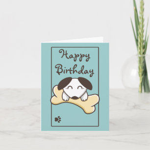 Nouvelle carte de chiot anniversaire
