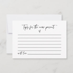 Nouvelle carte de conseils pour jeunes parents Jeu