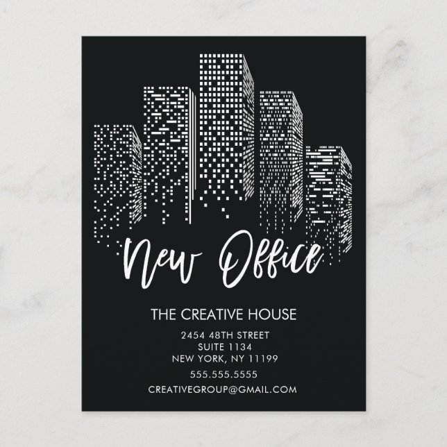 Nouvelle carte de déplacement de bureau (Devant)