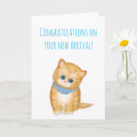 Nouvelle carte de félicitations ginger kitten