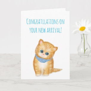 Nouvelle carte de félicitations ginger kitten
