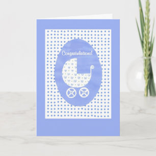 Nouvelle carte de félicitations pour bébé garçon