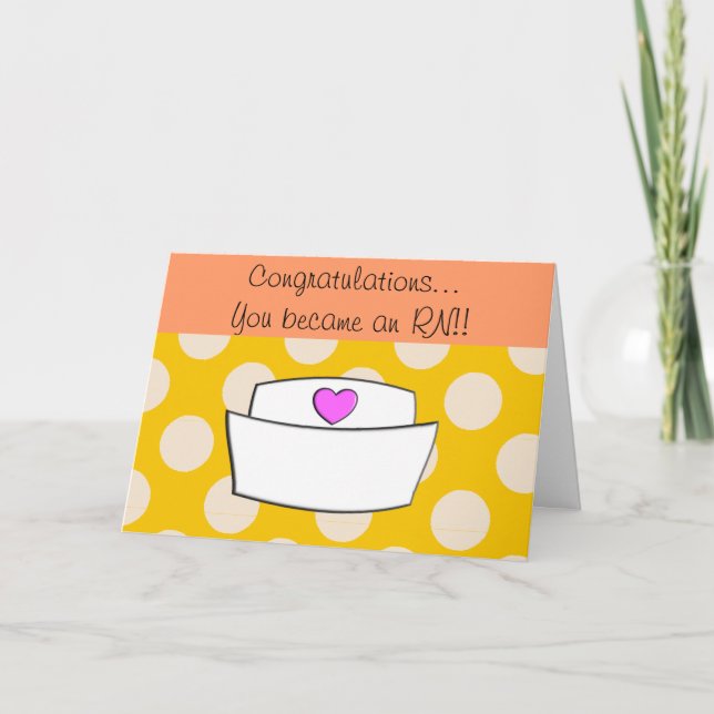 Nouvelle carte de félicitations pour les infirmièr (Devant)