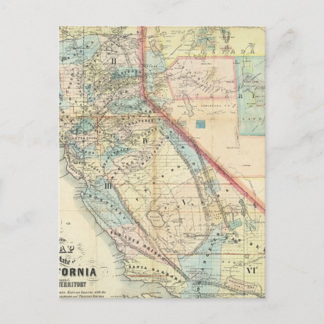 Nouvelle carte de l'Etat de Californie (Devant)