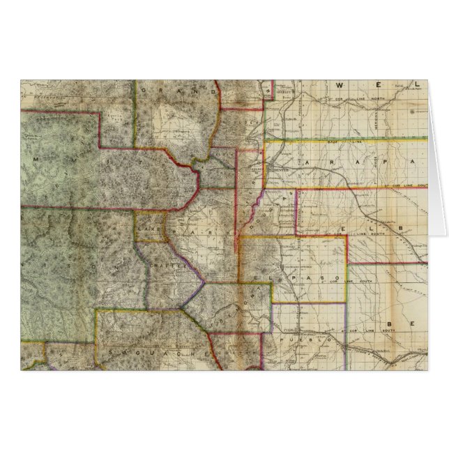 Nouvelle carte de l'état du Colorado par Thayer (Devant horizontal)