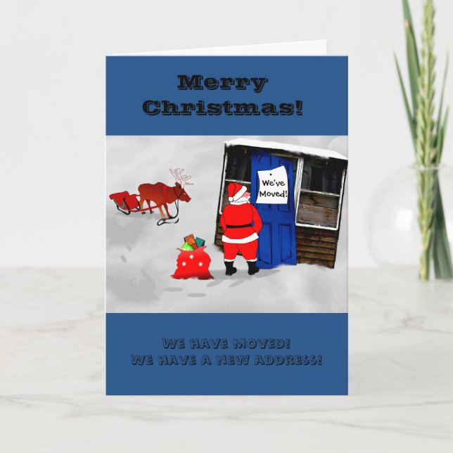 Nouvelle carte de Noël Faire-part d'adresse (Devant)