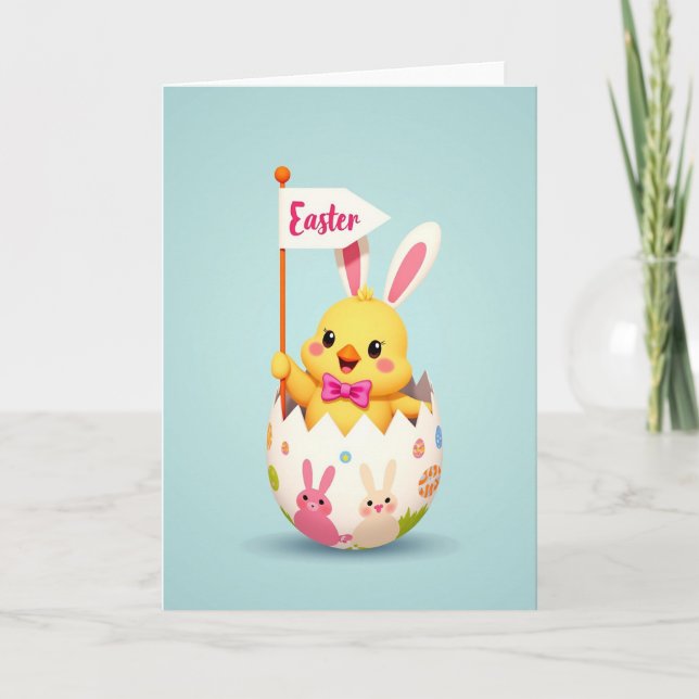 Nouvelle carte de Pâques pour le printemps (Devant)