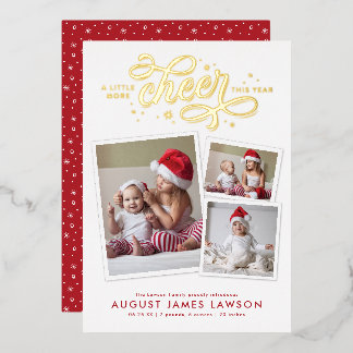 Nouvelle carte de vacances de Noël de naissance
