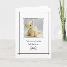 Nouvelle Carte de voeux Baby Crochet Dragon Person