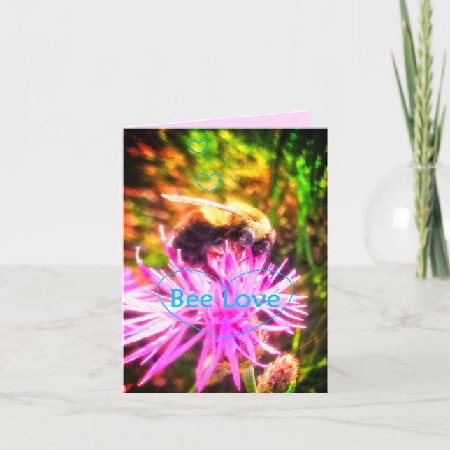 NOUVELLE CARTE DE VOEUX D'AMOUR D'ABEILLE (Devant)